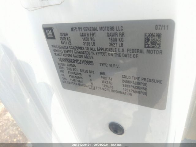 Photo 8 VIN: 1GKKRREDXCJ103685 - GMC ACADIA 