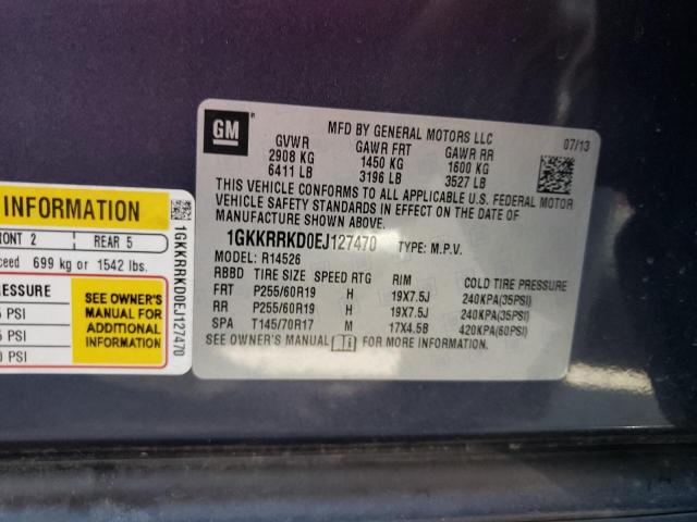 Photo 9 VIN: 1GKKRRKD0EJ127470 - GMC ACADIA SLT 