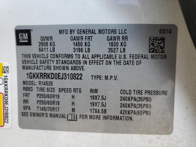 Photo 12 VIN: 1GKKRRKD0EJ310822 - GMC ACADIA SLT 