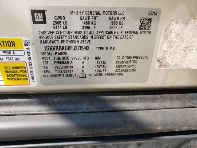 Photo 11 VIN: 1GKKRRKD0FJ278942 - GMC ACADIA 