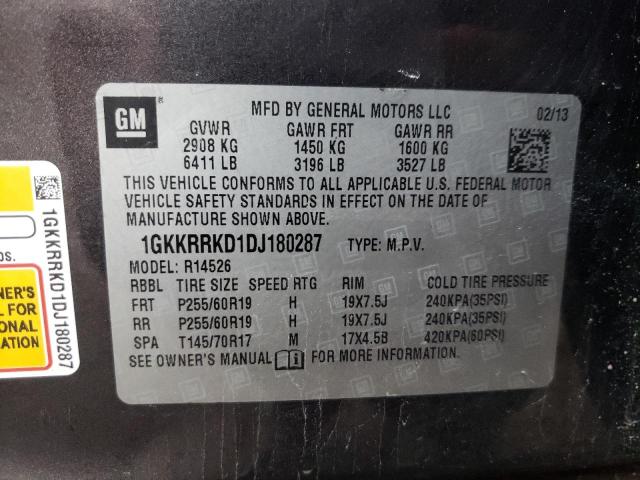 Photo 12 VIN: 1GKKRRKD1DJ180287 - GMC ACADIA SLT 