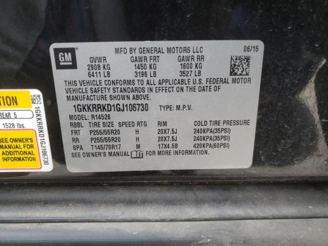 Photo 12 VIN: 1GKKRRKD1GJ106730 - GMC ACADIA SLT 