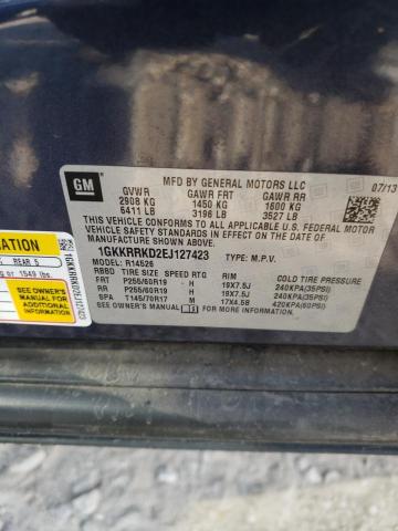 Photo 12 VIN: 1GKKRRKD2EJ127423 - GMC ACADIA SLT 