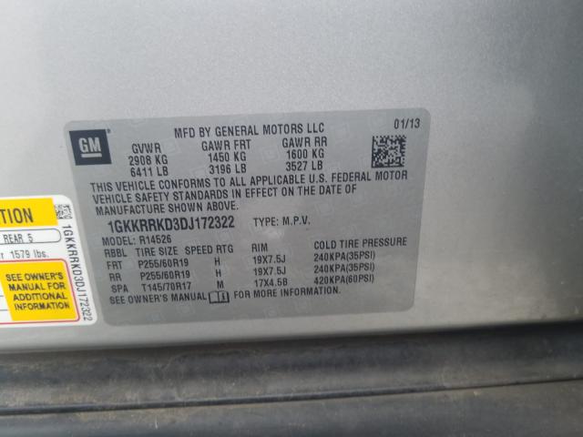 Photo 9 VIN: 1GKKRRKD3DJ172322 - GMC ACADIA SLT 