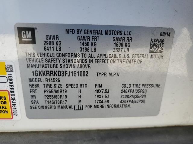 Photo 12 VIN: 1GKKRRKD3FJ161002 - GMC ACADIA SLT 