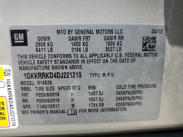 Photo 12 VIN: 1GKKRRKD4DJ221219 - GMC ACADIA 