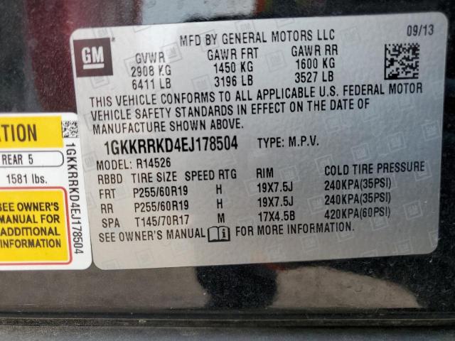 Photo 13 VIN: 1GKKRRKD4EJ178504 - GMC ACADIA SLT 