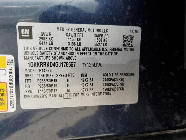 Photo 12 VIN: 1GKKRRKD4GJ176657 - GMC ACADIA 