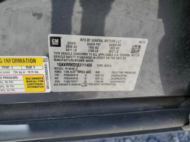 Photo 12 VIN: 1GKKRRKD5EJ111409 - GMC ACADIA SLT 