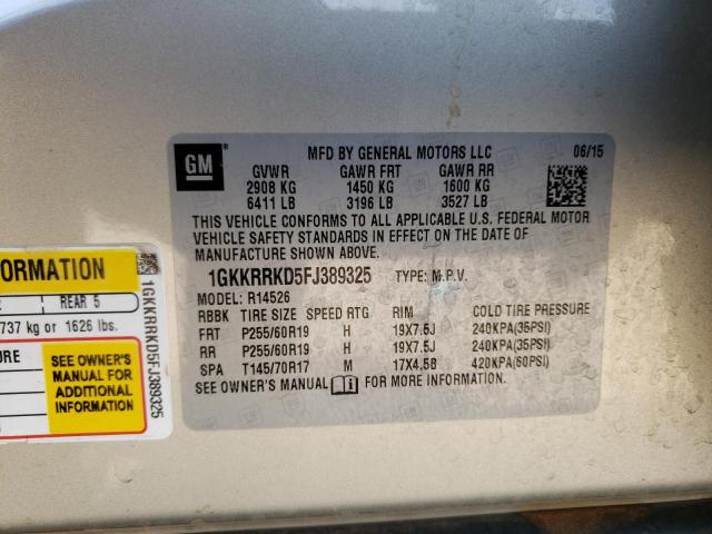 Photo 11 VIN: 1GKKRRKD5FJ389325 - GMC ACADIA SLT 
