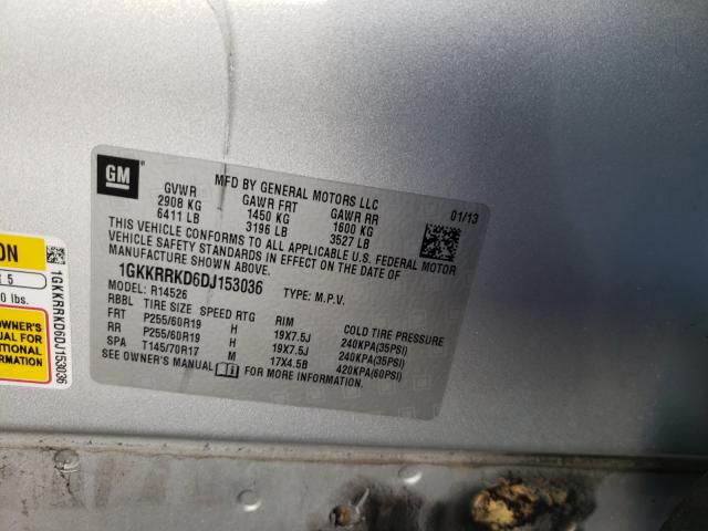 Photo 9 VIN: 1GKKRRKD6DJ153036 - GMC ACADIA SLT 