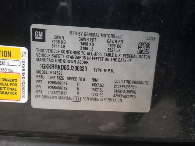 Photo 12 VIN: 1GKKRRKD6GJ308320 - GMC ACADIA SLT 