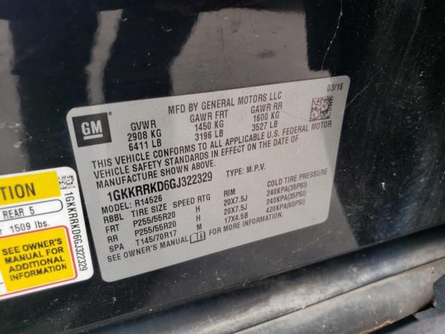 Photo 12 VIN: 1GKKRRKD6GJ322329 - GMC ACADIA SLT 