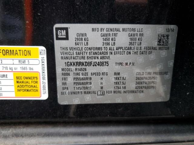 Photo 11 VIN: 1GKKRRKD8FJ240875 - GMC ACADIA 