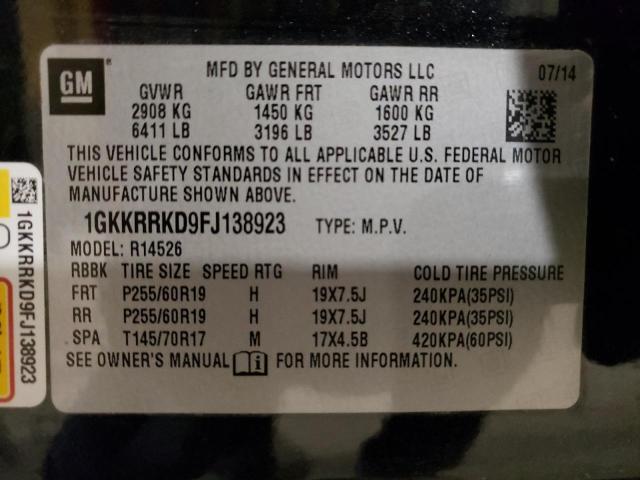 Photo 9 VIN: 1GKKRRKD9FJ138923 - GMC ACADIA SLT 