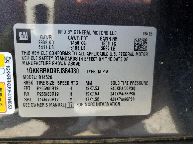 Photo 12 VIN: 1GKKRRKD9FJ384080 - GMC ACADIA SLT 