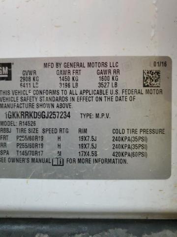 Photo 12 VIN: 1GKKRRKD9GJ257234 - GMC ACADIA SLT 