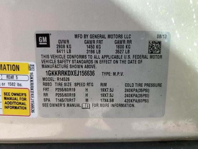 Photo 13 VIN: 1GKKRRKDXEJ156636 - GMC ACADIA SLT 