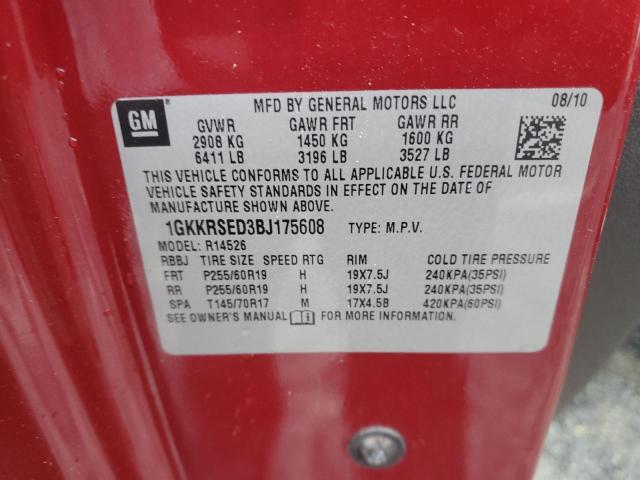 Photo 11 VIN: 1GKKRSED3BJ175608 - GMC ACADIA 