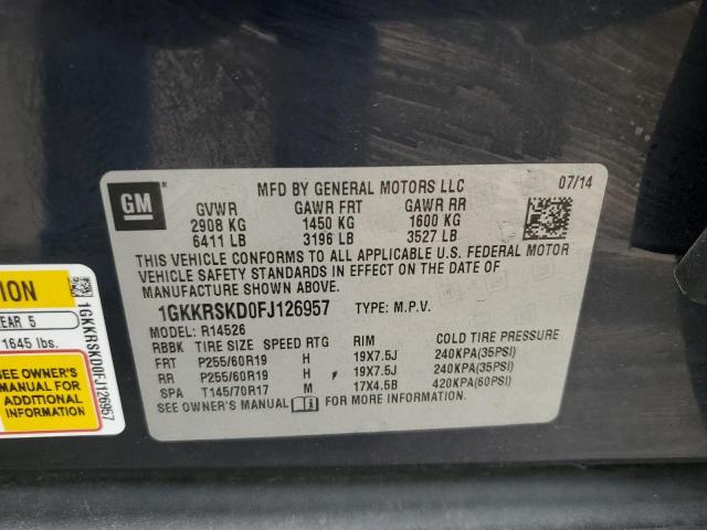 Photo 11 VIN: 1GKKRSKD0FJ126957 - GMC ACADIA SLT 