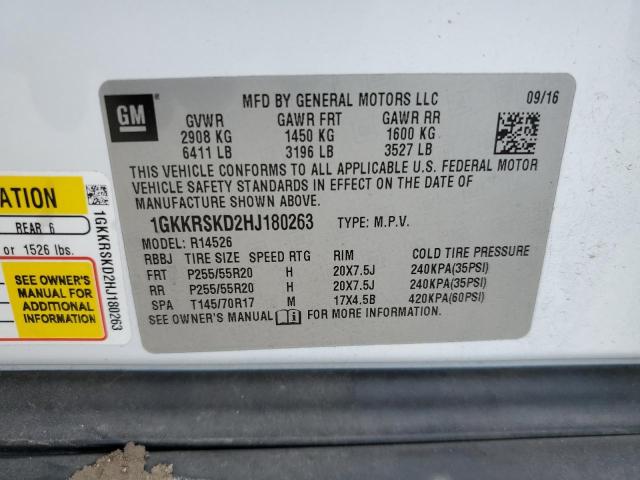 Photo 12 VIN: 1GKKRSKD2HJ180263 - GMC ACADIA LIM 