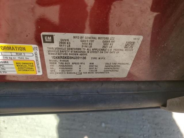 Photo 12 VIN: 1GKKRSKD3HJ201136 - GMC ACADIA LIM 