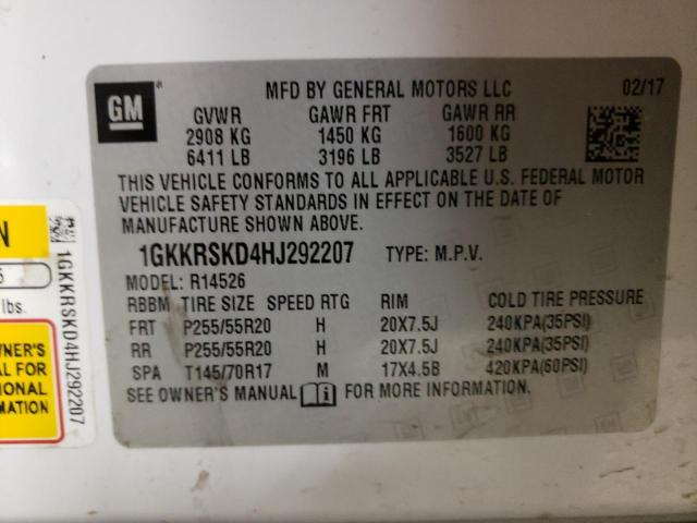 Photo 13 VIN: 1GKKRSKD4HJ292207 - GMC ACADIA 