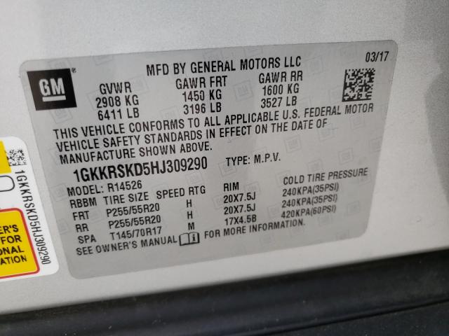 Photo 9 VIN: 1GKKRSKD5HJ309290 - GMC ACADIA LIM 