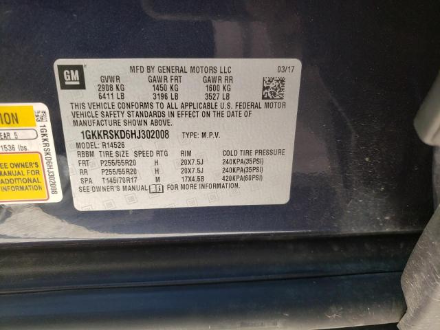 Photo 9 VIN: 1GKKRSKD6HJ302008 - GMC ACADIA LIM 