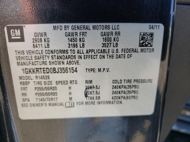 Photo 9 VIN: 1GKKRTED0BJ356154 - GMC ACADIA DEN 