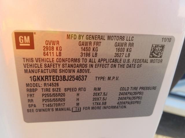 Photo 9 VIN: 1GKKRTED3BJ254637 - GMC ACADIA DEN 