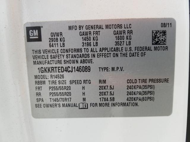 Photo 9 VIN: 1GKKRTED4CJ146089 - GMC ACADIA DEN 