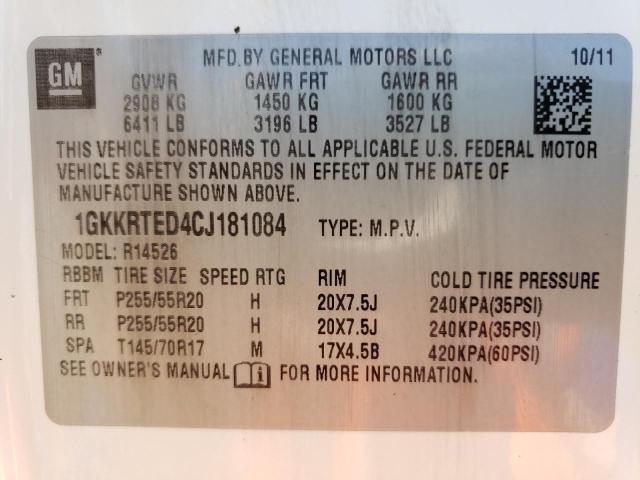 Photo 12 VIN: 1GKKRTED4CJ181084 - GMC ACADIA DEN 