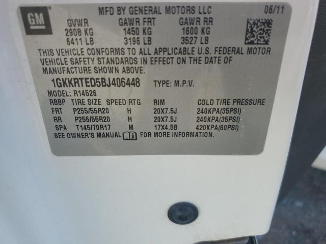 Photo 12 VIN: 1GKKRTED5BJ406448 - GMC ACADIA DEN 