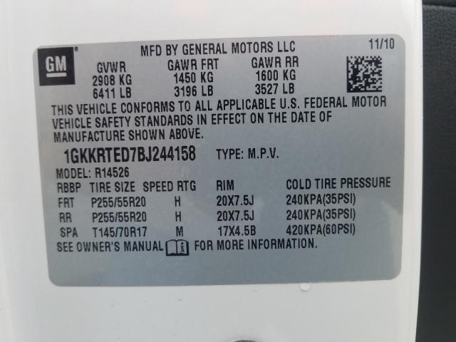 Photo 9 VIN: 1GKKRTED7BJ244158 - GMC ACADIA DEN 