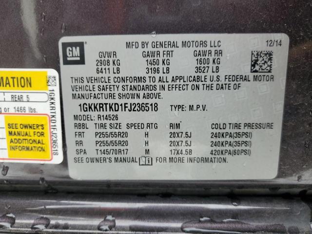 Photo 12 VIN: 1GKKRTKD1FJ236518 - GMC ACADIA DEN 