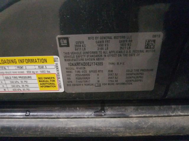 Photo 9 VIN: 1GKKRTKD3EJ174389 - GMC ACADIA DEN 