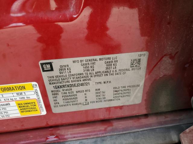 Photo 12 VIN: 1GKKRTKD5EJ248721 - GMC ACADIA DEN 