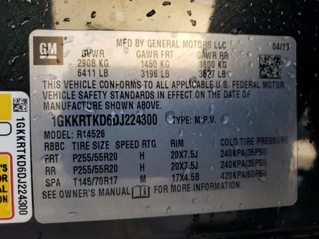 Photo 9 VIN: 1GKKRTKD6DJ224300 - GMC ACADIA DEN 