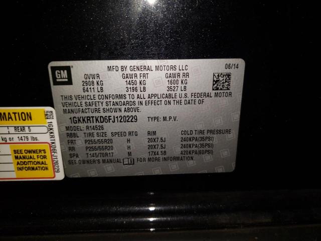 Photo 12 VIN: 1GKKRTKD6FJ120229 - GMC ACADIA DEN 