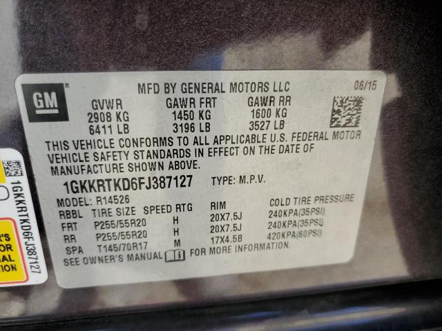 Photo 12 VIN: 1GKKRTKD6FJ387127 - GMC ACADIA DEN 