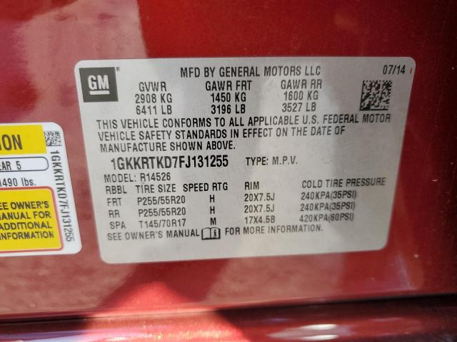 Photo 12 VIN: 1GKKRTKD7FJ131255 - GMC ACADIA DEN 