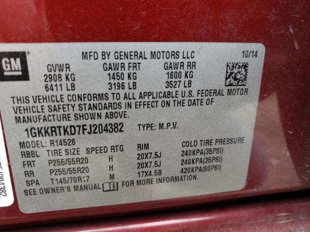 Photo 13 VIN: 1GKKRTKD7FJ204382 - GMC ACADIA DEN 