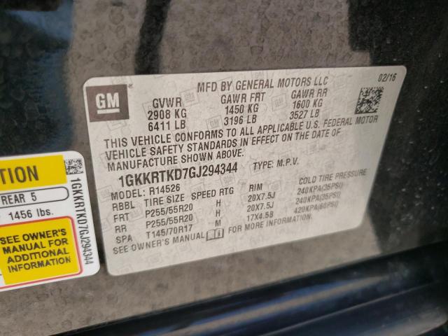 Photo 12 VIN: 1GKKRTKD7GJ294344 - GMC ACADIA DEN 