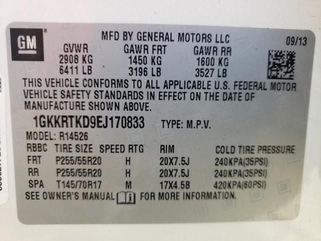 Photo 12 VIN: 1GKKRTKD9EJ170833 - GMC ACADIA DEN 