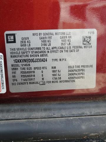 Photo 13 VIN: 1GKKVNED0GJ230424 - GMC ACADIA SLE 