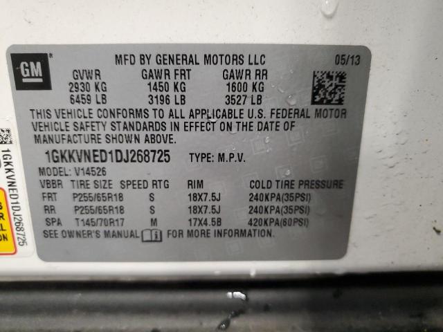 Photo 13 VIN: 1GKKVNED1DJ268725 - GMC ACADIA SLE 