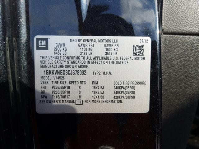 Photo 9 VIN: 1GKKVNED3CJ378092 - GMC ACADIA SLE 