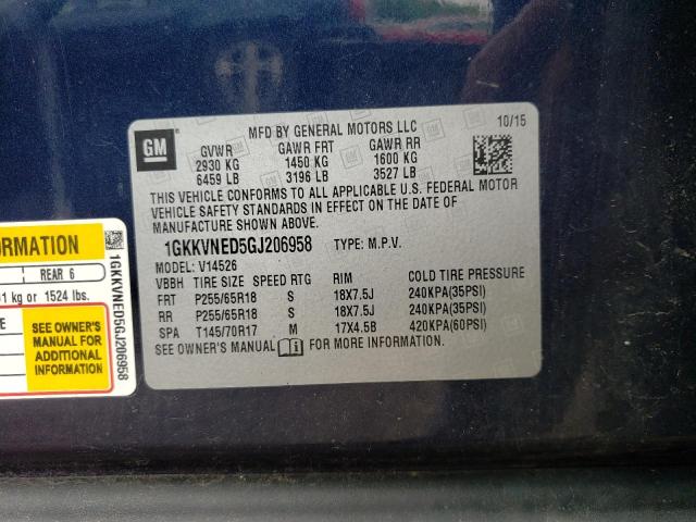 Photo 12 VIN: 1GKKVNED5GJ206958 - GMC ACADIA SLE 