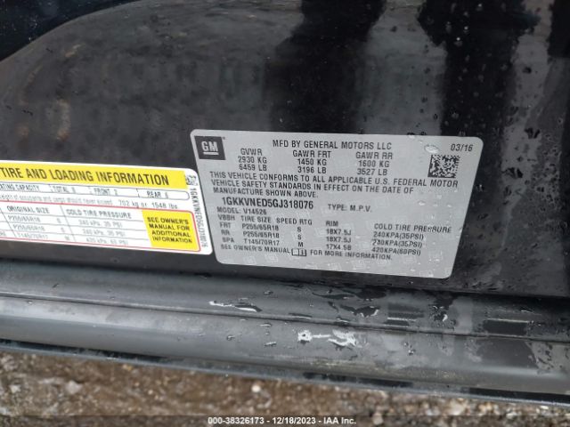 Photo 8 VIN: 1GKKVNED5GJ318076 - GMC ACADIA 